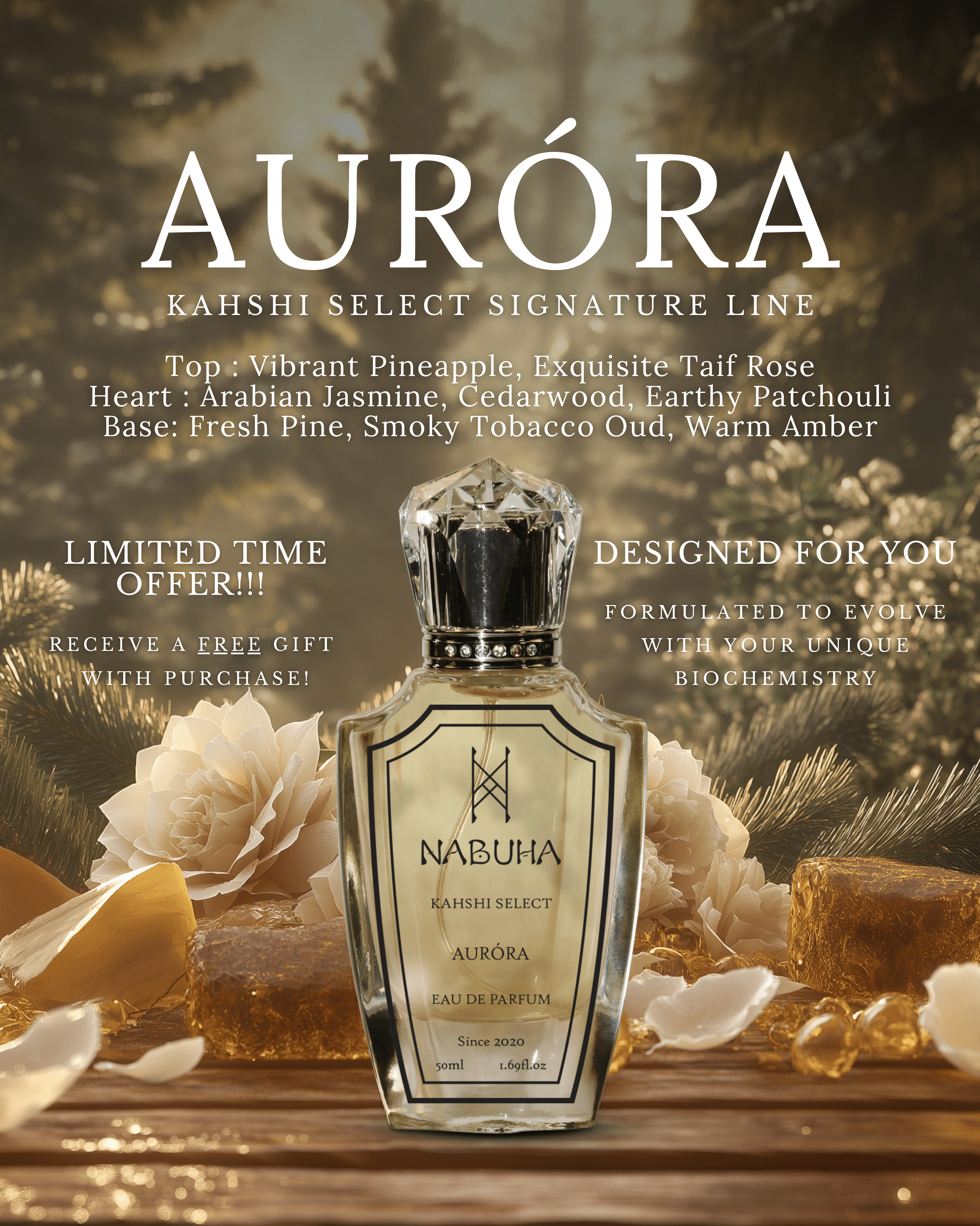 AURÓRA Eau de Parfum, NABUHA Kahshi Select