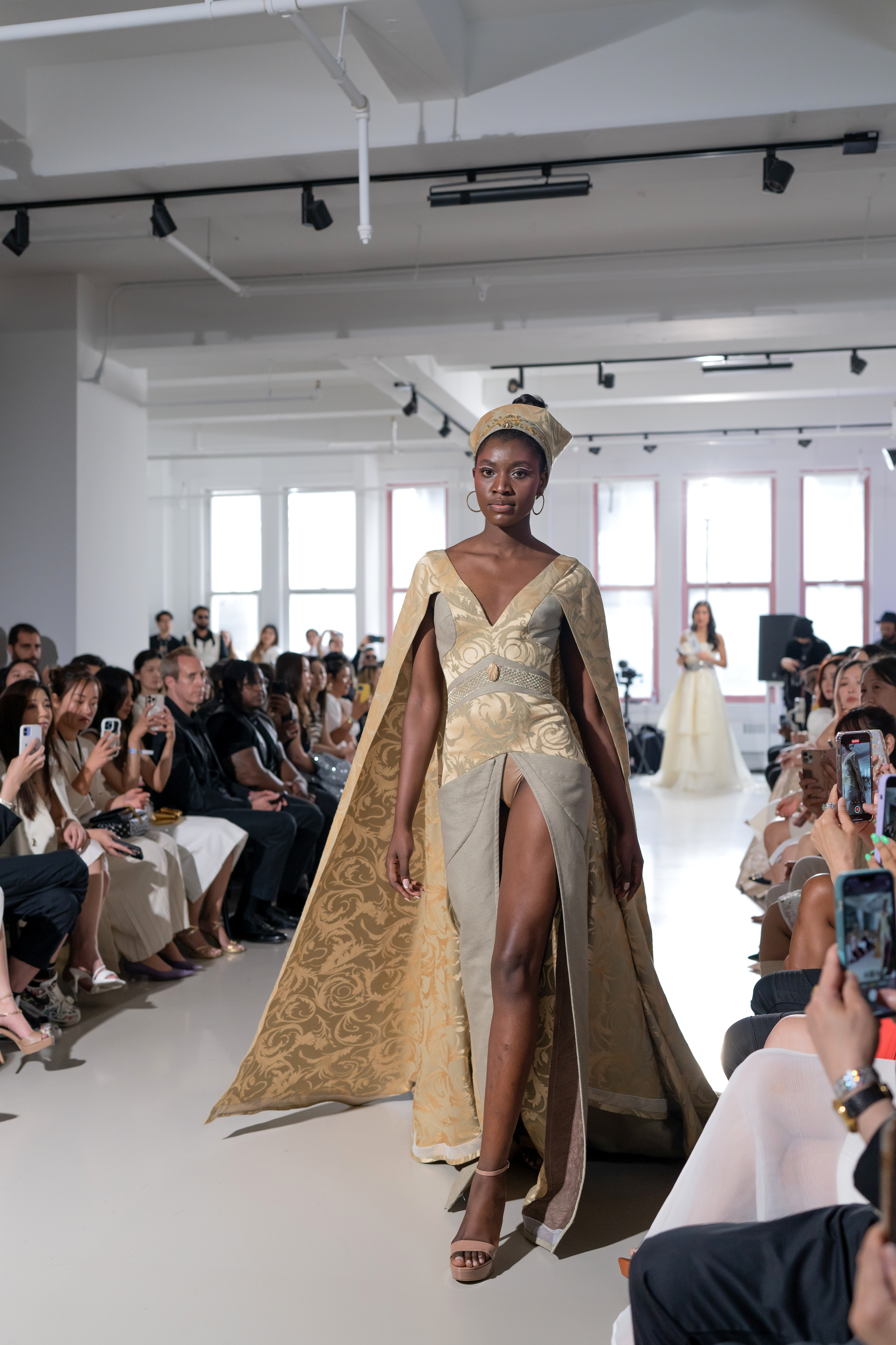 NABUHA gold runway gown